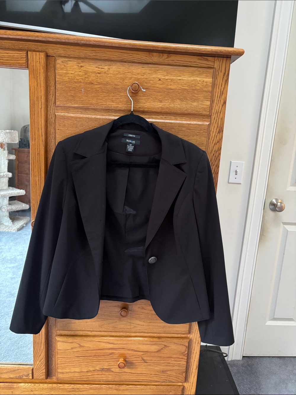 Style & Co. Black Single-Button Women's Blazer
